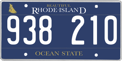 RI license plate 938210
