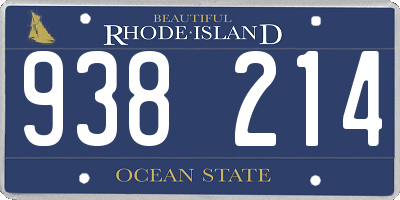 RI license plate 938214