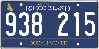 RI license plate 938215