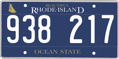 RI license plate 938217