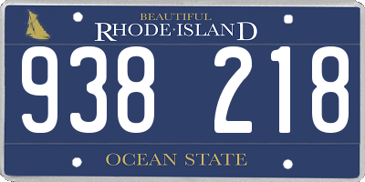 RI license plate 938218