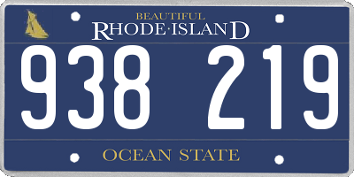 RI license plate 938219
