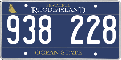 RI license plate 938228