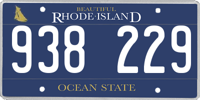 RI license plate 938229
