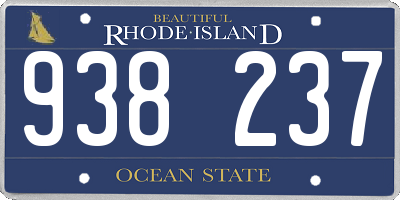 RI license plate 938237