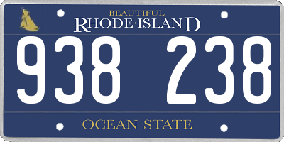 RI license plate 938238
