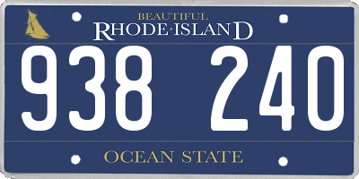 RI license plate 938240