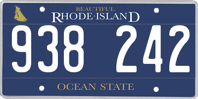 RI license plate 938242