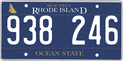 RI license plate 938246