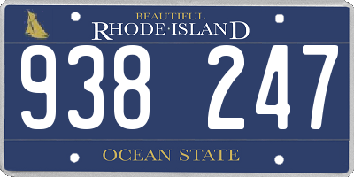 RI license plate 938247