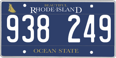 RI license plate 938249