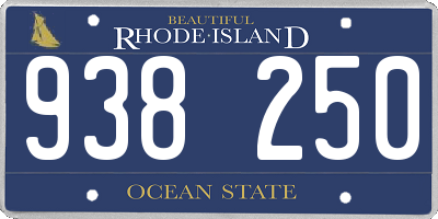 RI license plate 938250