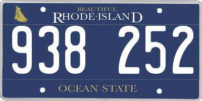 RI license plate 938252