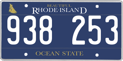 RI license plate 938253