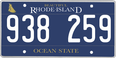 RI license plate 938259