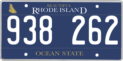 RI license plate 938262