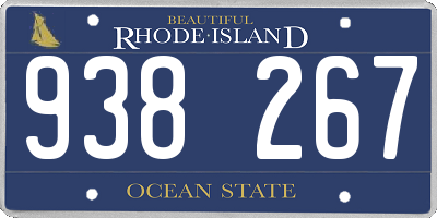 RI license plate 938267