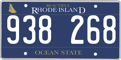 RI license plate 938268