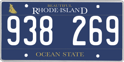 RI license plate 938269