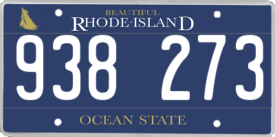 RI license plate 938273