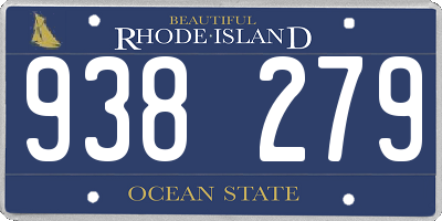 RI license plate 938279