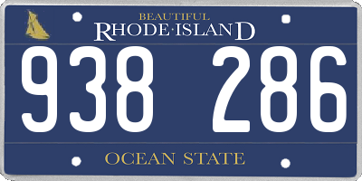 RI license plate 938286