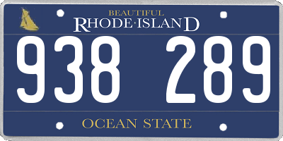 RI license plate 938289