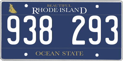 RI license plate 938293