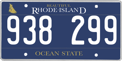 RI license plate 938299