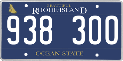 RI license plate 938300