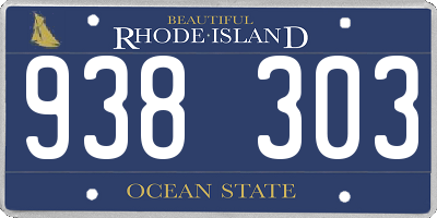 RI license plate 938303