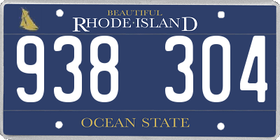 RI license plate 938304