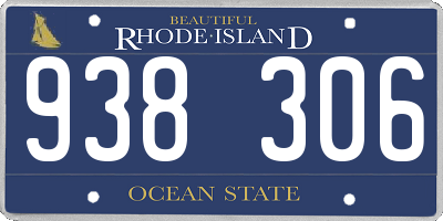 RI license plate 938306