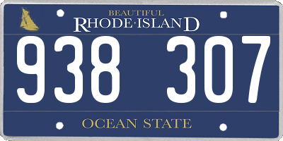 RI license plate 938307