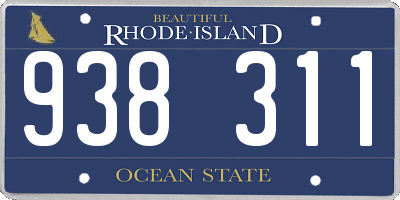 RI license plate 938311