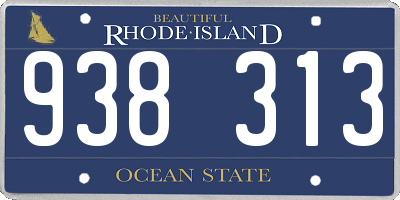 RI license plate 938313