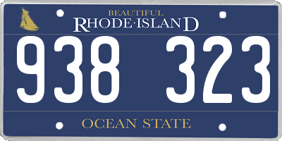 RI license plate 938323