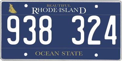 RI license plate 938324