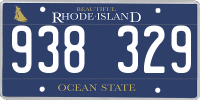 RI license plate 938329
