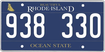 RI license plate 938330