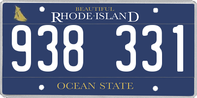 RI license plate 938331