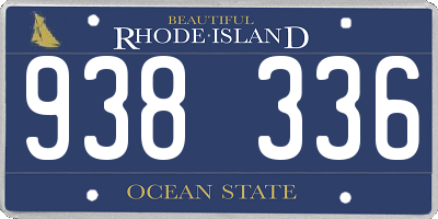 RI license plate 938336