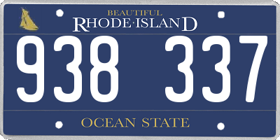 RI license plate 938337