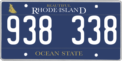RI license plate 938338