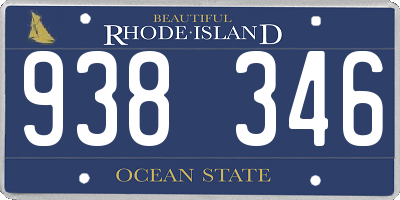 RI license plate 938346
