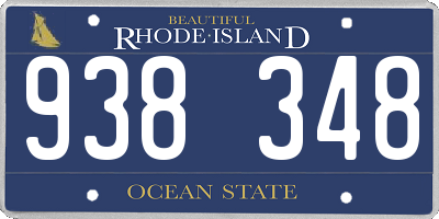 RI license plate 938348