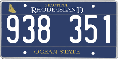 RI license plate 938351