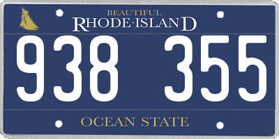 RI license plate 938355