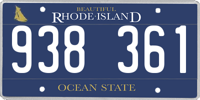 RI license plate 938361