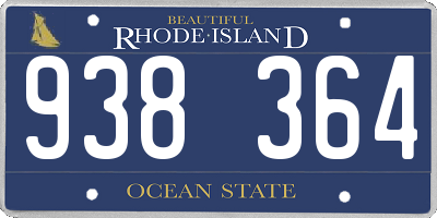 RI license plate 938364